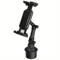 1-Pack Adjustable ABS Adjustable Cup Holder Mount for Phone and Tablet, Dual-Use Navigation Stand