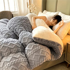 Luxurious Taffeta Comforter | Soft, Thick, and Warm - Machine Washable, Grey Polyester Cover, Microfiber Filling, Medium Weight, All-Season, Perfect for Bedroom, Guest Room, and Hotel Use