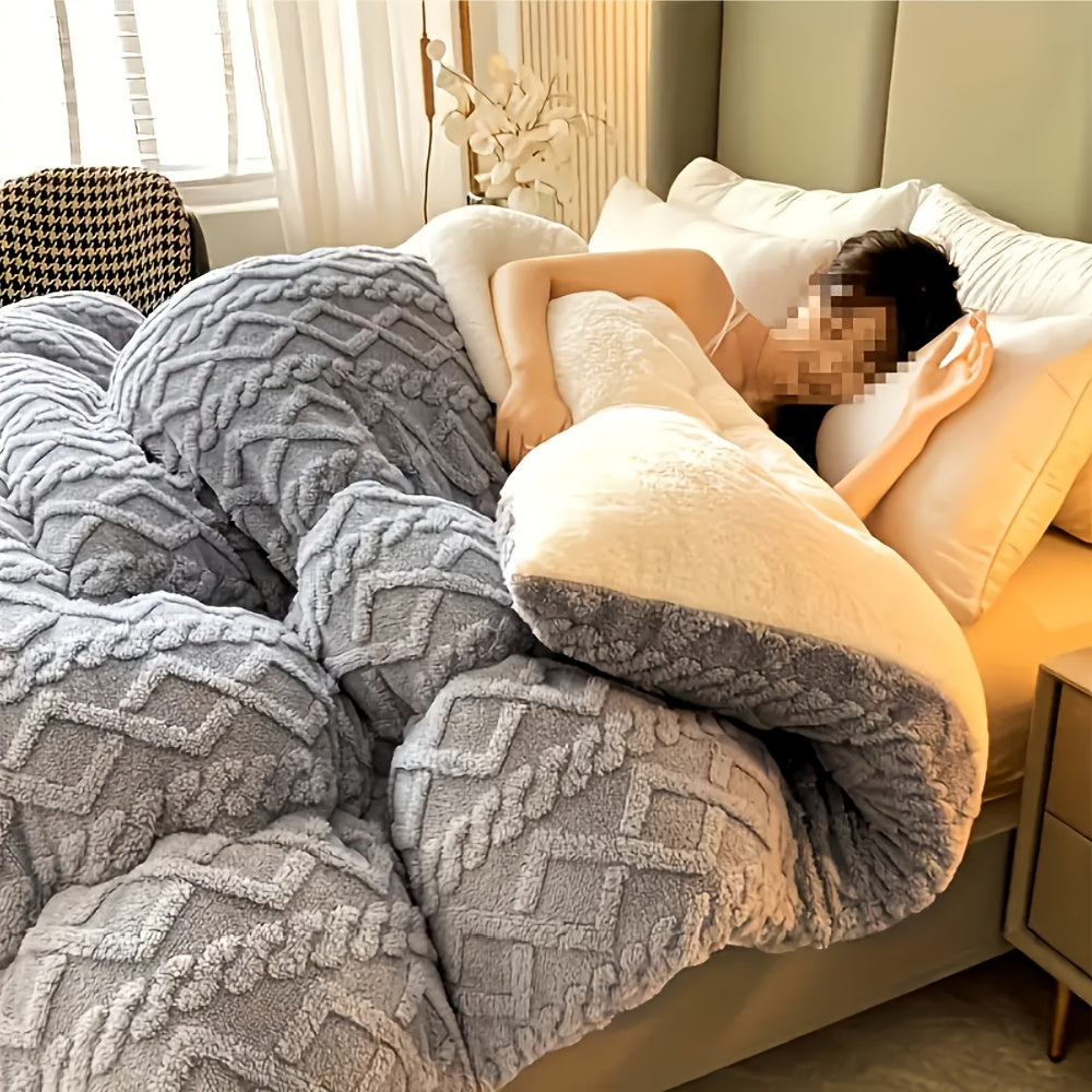 Luxurious Taffeta Comforter | Soft, Thick, and Warm - Machine Washable, Grey Polyester Cover, Microfiber Filling, Medium Weight, All-Season, Perfect for Bedroom, Guest Room, and Hotel Use
