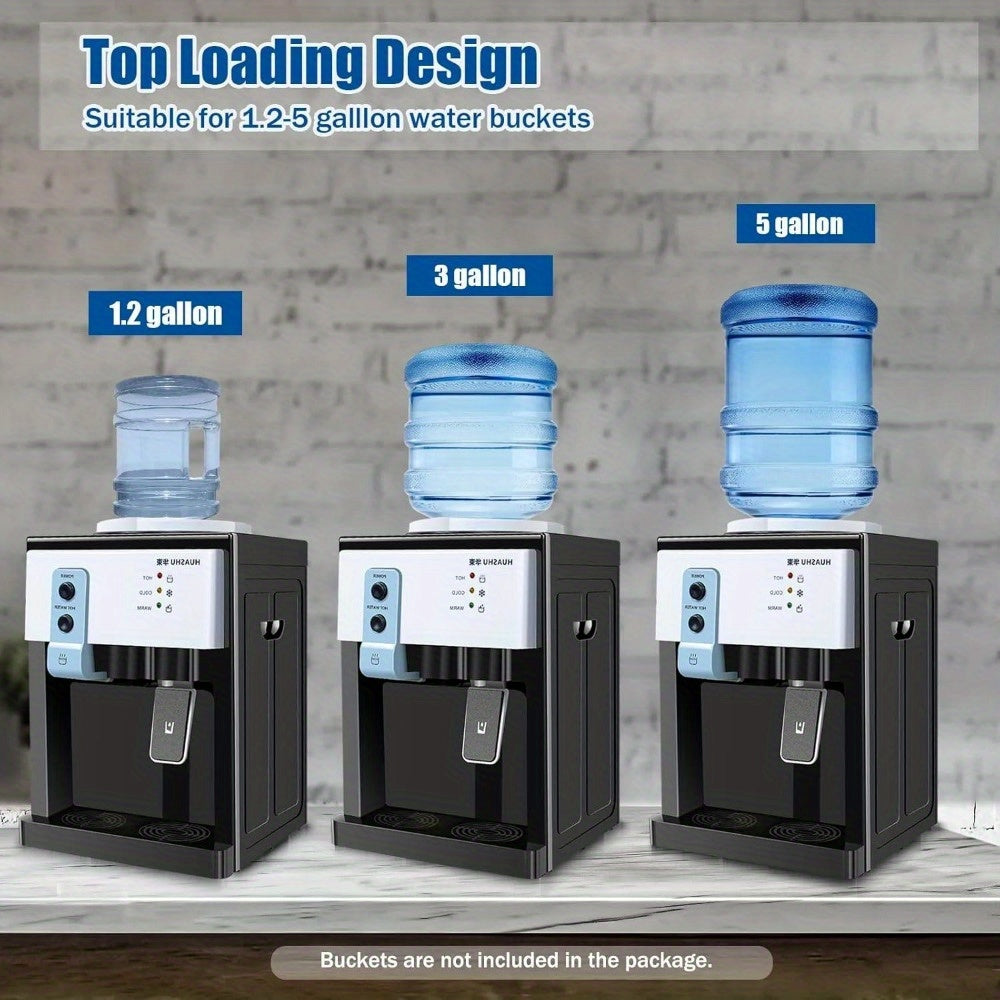 5 Gallon Hot and Cold Water Dispenser, Countertop Water Dispenser, Top Loading Hot & Cold Water Cooler Dispenser with 3 Temperature Settings, for Office, in The Desk Bedside Cabinet, Tea Table, Bar