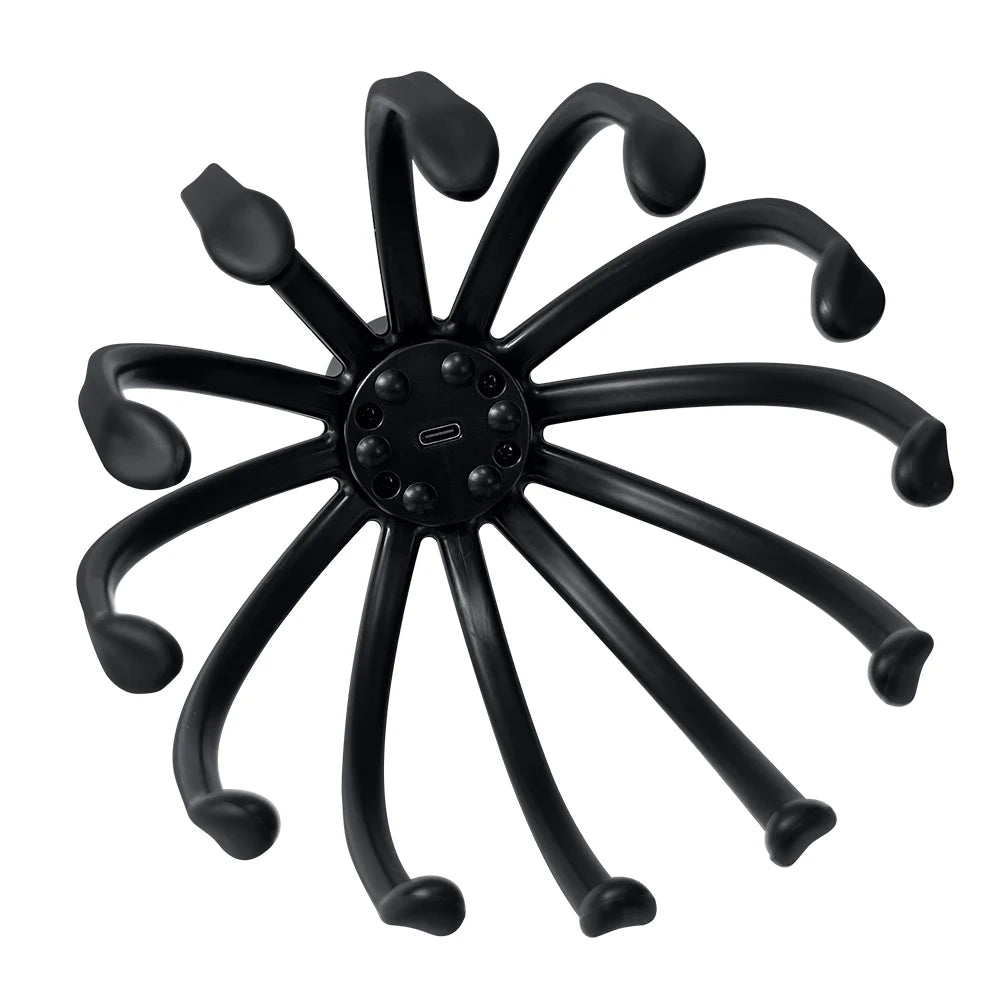 Electric Head Massager with Adjustable Settings, 12 TPE Massage Claws, USB Rechargeable Device