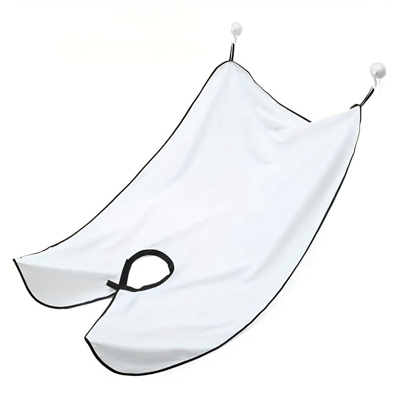 Beard Bib Apron For Men, Beard Trimming Catcher Bib For Shaving & Hair Clippings, Waterproof Non-Stick Hair Catcher Grooming Cloth With 2 Suction Cups