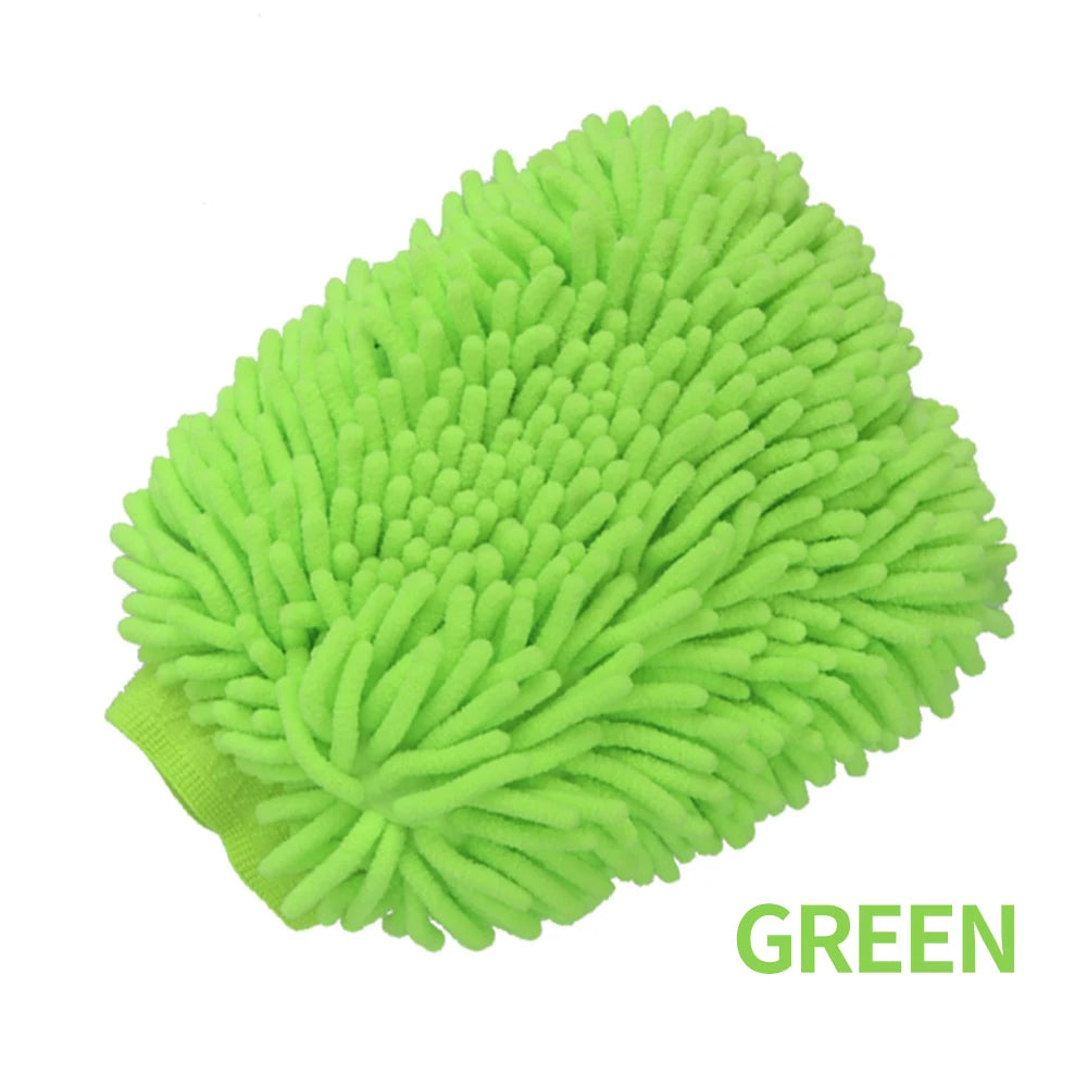 Car Wash Gloves Chenille Glove Plush Rags Thickened double-sided Car Supplies Cleaning Tools Auto Acessories Car Detailing