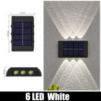 1pc 6-10 LEDs Solar Outdoor Wall Decorative Landscape Lighting Lights Fixtures Suitable For Courtyard Villa Fence Terrace Garden