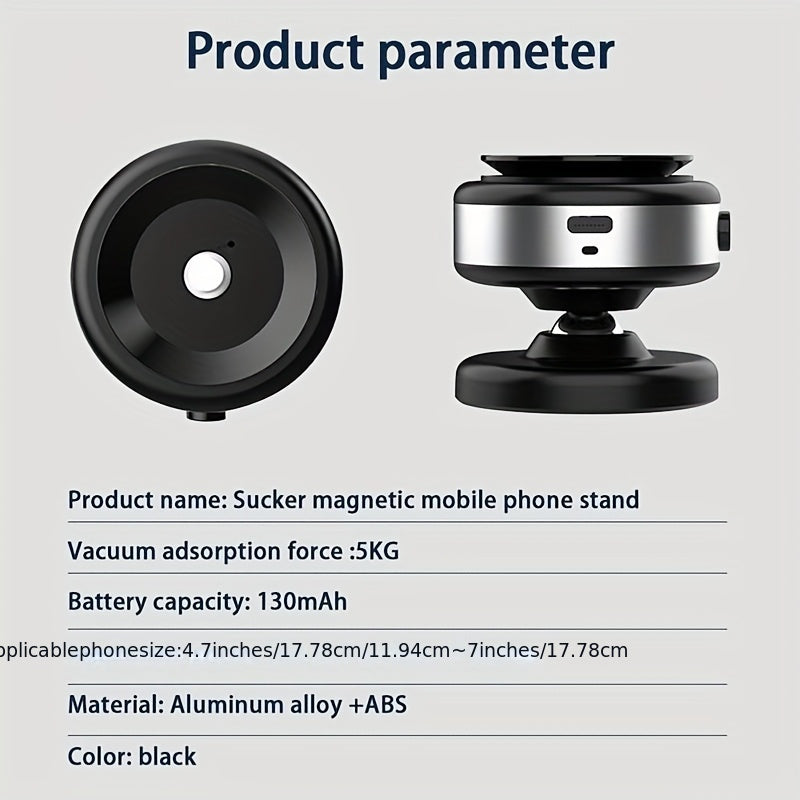 2025 New Car Electric Suction Cup Vacuum Magnetic Mobile Phone Holder, 1 Multi-angle Dashboard Navigation Universal Holder, Car Magnetic Mobile Phone Holder, Car Mobile Phone Accessories