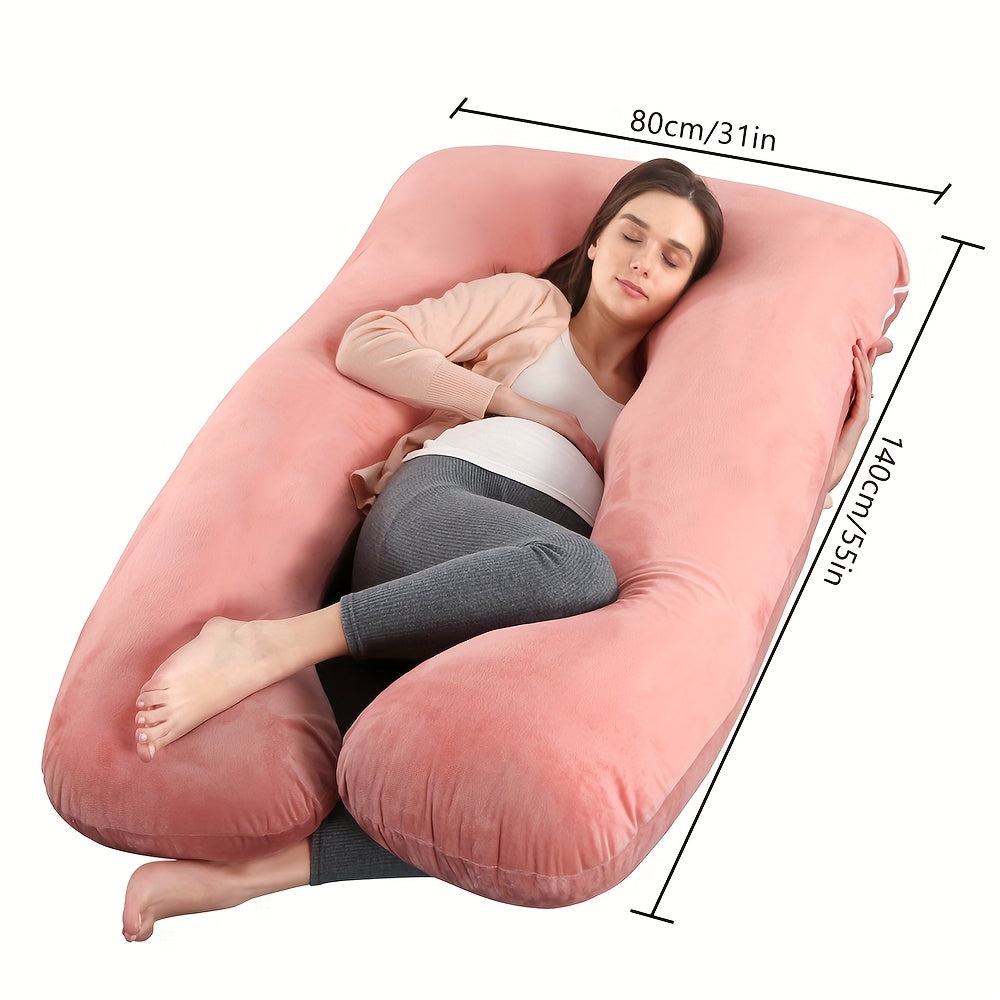 Pregnancy Pillow, U Shaped Full Body Pillows For Sleeping Support, 55in/60in Maternity Pillow For Pregnant Women With Cover