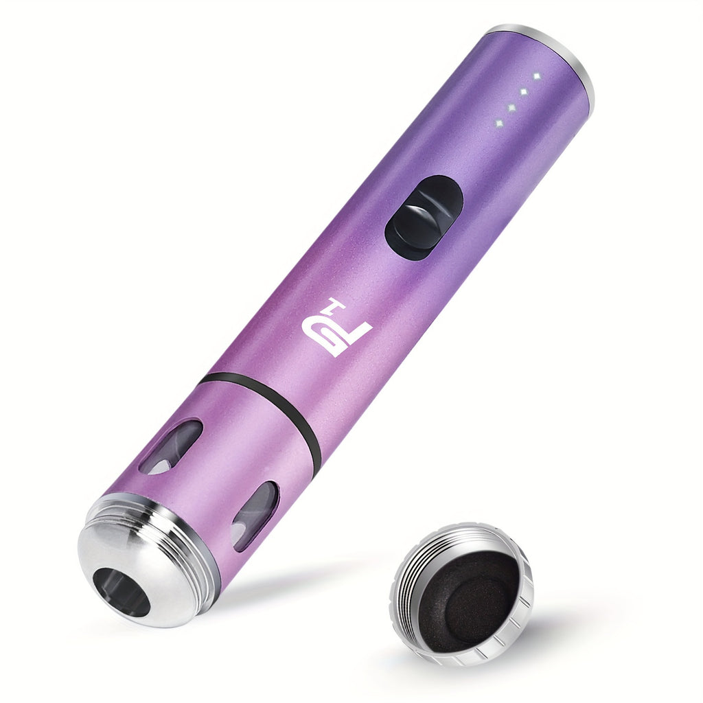 USB Rechargeable Electric Tobacco Herb Grinder 1pc with Quick Grinding, Cone Loader, Portable Storage Bag Included - Smoking Accessories