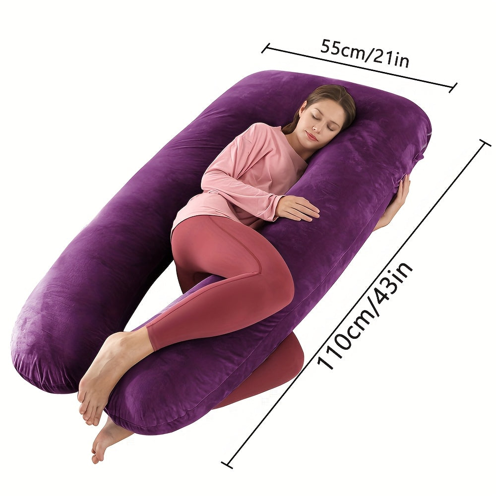 Pregnancy Pillow, U Shaped Full Body Pillows For Sleeping Support, 55in/60in Maternity Pillow For Pregnant Women With Cover