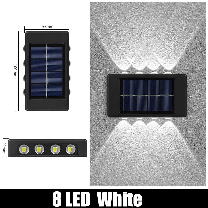 1pc 6-10 LEDs Solar Outdoor Wall Decorative Landscape Lighting Lights Fixtures Suitable For Courtyard Villa Fence Terrace Garden