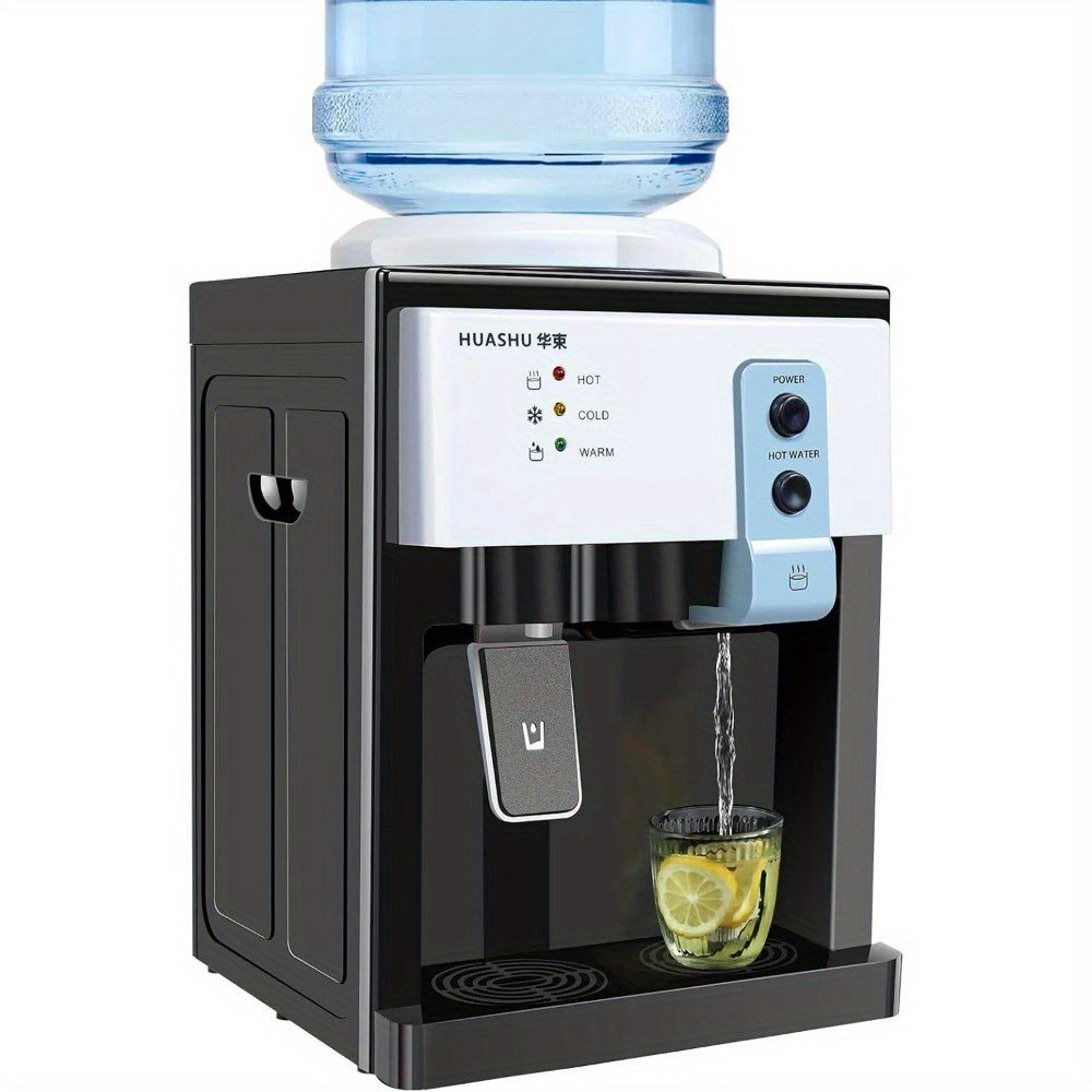 5 Gallon Hot and Cold Water Dispenser, Countertop Water Dispenser, Top Loading Hot & Cold Water Cooler Dispenser with 3 Temperature Settings, for Office, in The Desk Bedside Cabinet, Tea Table, Bar
