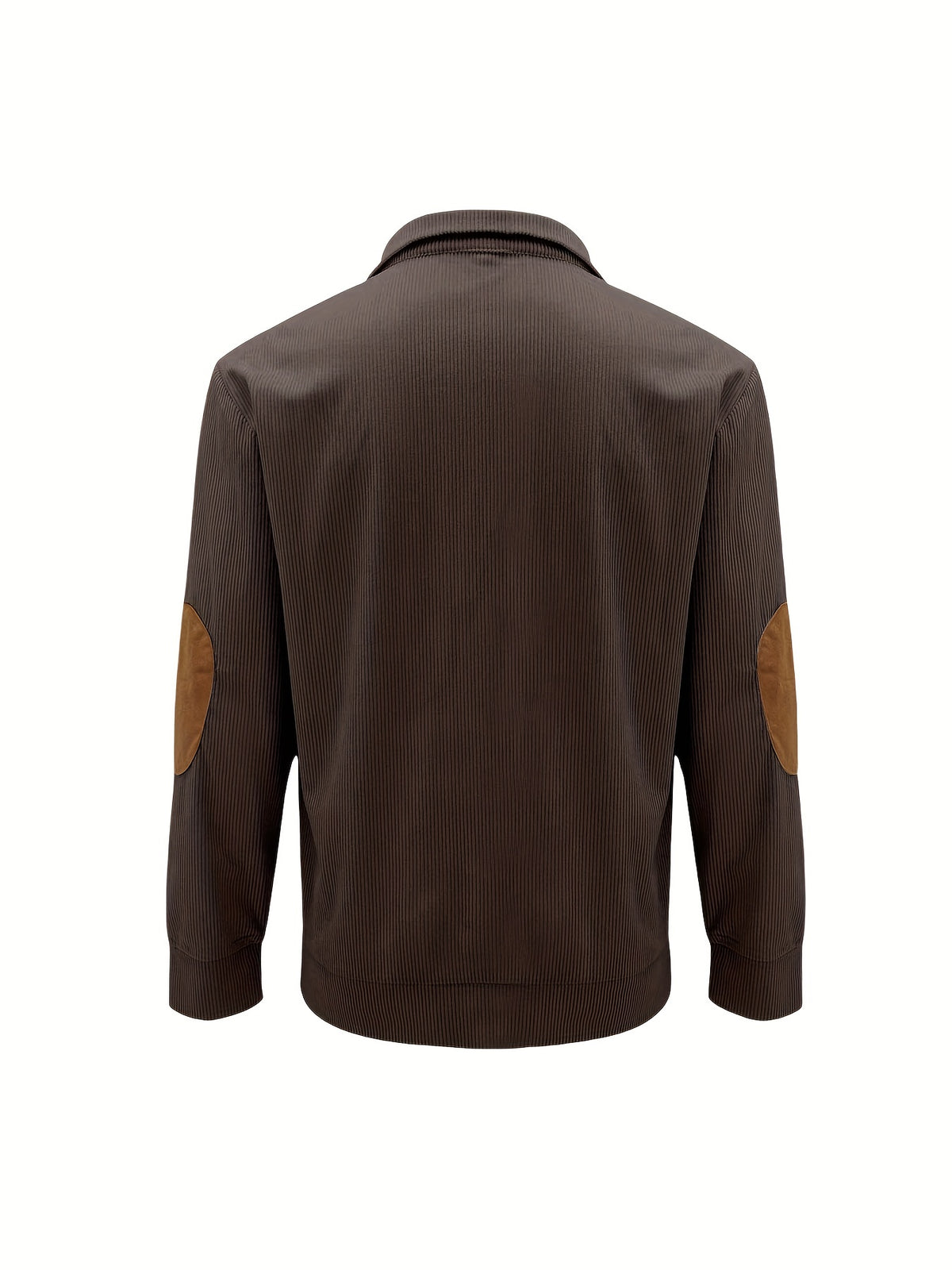 Men'S Casual Jacket for Autumn And Winter, Featuring a Loose Fit, Corduroy Fabric, Stand-Up Collar, Long Sleeves, And Button- Design.