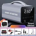 12V 16000mAh Portable Car Jump Starter Inflatable Pump Starter Booster Starting Device for Motorcycles, Bicycles,power Bank