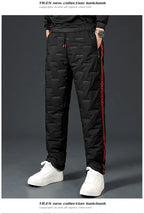 Winter Lambswool Down Pants Warm Thicken Sweatpants Men Fashion Joggers Water Proof Casual Pants Men Brand Plus Fleece Trousers