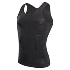 Mens Slimming Body Shaper Shapewear Abdomen Compression Shirt to Hide Gynecomastia Moobs Workout Tank Tops Undershirts