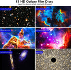 12 in 1 Star Projector Night Light 4K HD Planetarium Projector for Kids Room Valentines Gift 360° Rotate Galaxy Projector Lamp