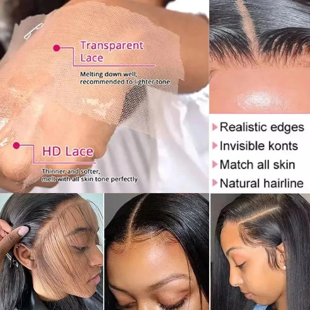 Transparent Lace Frontal Wig Body Wave Wigs Human Hair