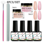 5g Dipping Nail Powder Set Red Nail Glitter Dipping System Kit For Manicure Nail Art Decorations Natural Dry Without Lamp Cure