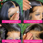 250 Density 30 40 Inch 13x6 Transparent HD Lace Frontal Body Wave Wigs Human Hair Remy 13x4 Lace Front Wig For Black Women