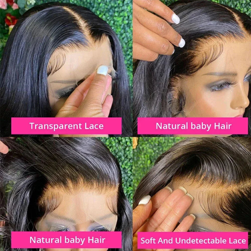250 Density 30 40 Inch 13x6 Transparent HD Lace Frontal Body Wave Wigs Human Hair Remy 13x4 Lace Front Wig For Black Women