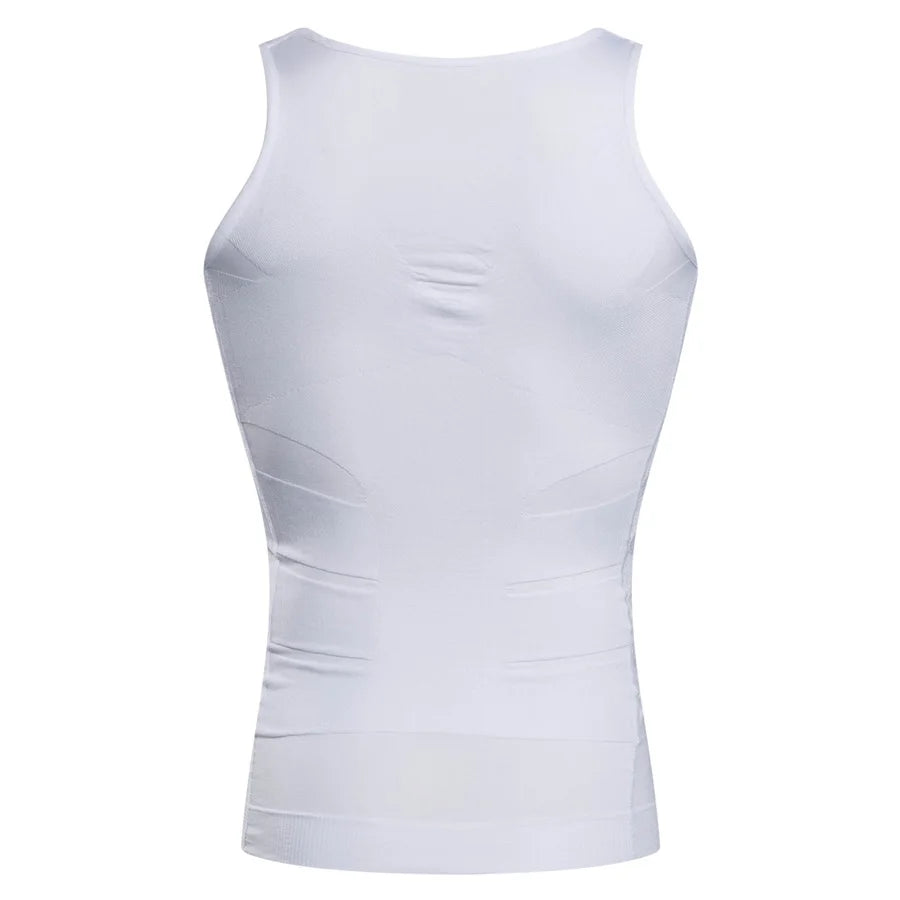 Mens Slimming Body Shaper Shapewear Abdomen Compression Shirt to Hide Gynecomastia Moobs Workout Tank Tops Undershirts