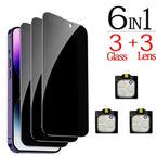 Anti-Spy Glass For iPhone 16 15 14 13 Pro Max Privacy Screen Protectors & Camera Protection Film For iPhone15 12 11 Pro mica