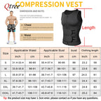 Qtree Neoprene Body Shaper Vest for Men Slimming Gym Fitness Sweat Waist Trainer Corset Workout Zipper Sauna Weight Loss Tops