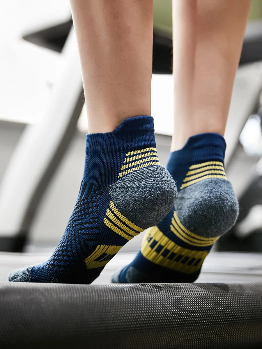 3Pair Professional Fitness Sports Socks Towel Bottom Non-Slip Running Socks Men Women Short Quick-Drying Basketball Training Sox
