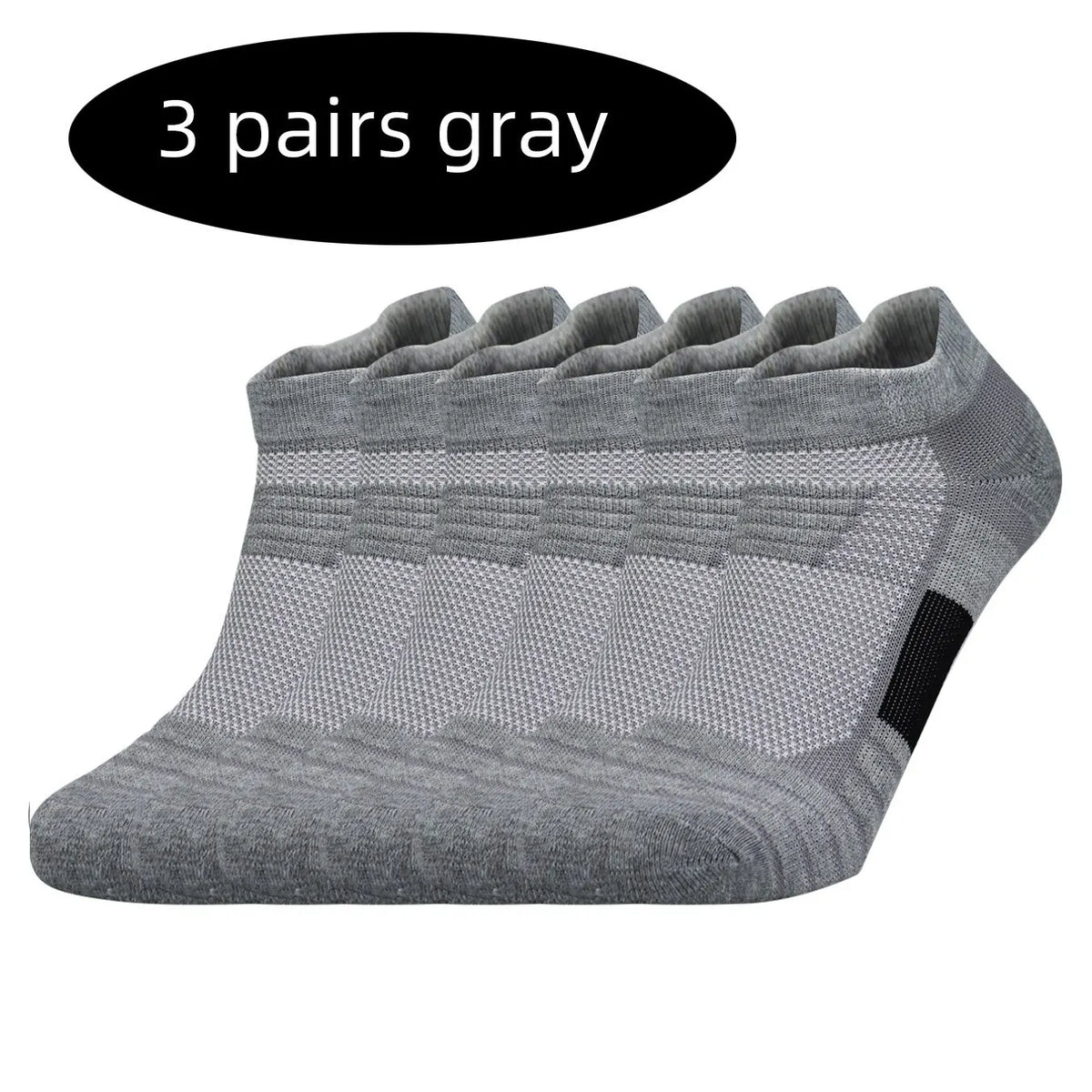 3 Pairs Sports Socks Men Women Short Running Socks Performance Ankle Cushion Wear-resistant Anti Slip Basketball Casual Socks
