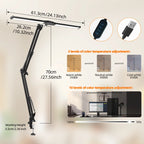 Desk Lamps Double Head LED Stepless Dimmable Led USB Table Lamp for Office Study Reading Lighting Fixture Computer Monitor Light