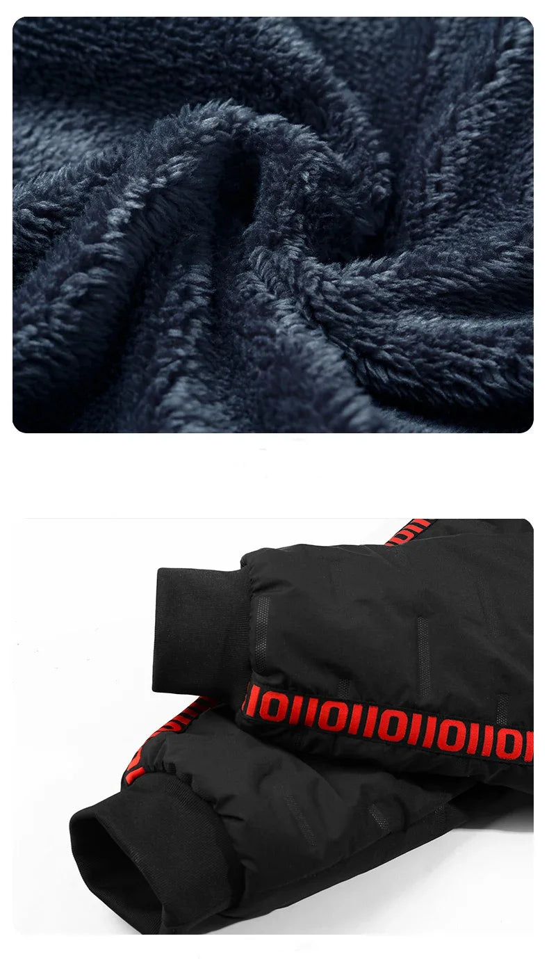 Winter Lambswool Down Pants Warm Thicken Sweatpants Men Fashion Joggers Water Proof Casual Pants Men Brand Plus Fleece Trousers