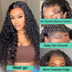 30 Inch Water Wave Glueless Wig Human Hair Ready To Wear 6X4 Glueless Wigs Human Hair Brazilian Human Hair Wigs PreCut For Women