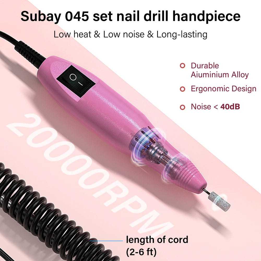 YIKOOLIN Electric Nail Drill Machine Nail File Drill Set Kit for Acrylic Nails Gel Nail Nail Art Polisher Sets Home Use