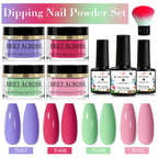5g Dipping Nail Powder Set Red Nail Glitter Dipping System Kit For Manicure Nail Art Decorations Natural Dry Without Lamp Cure