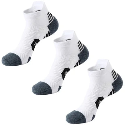 3Pair Professional Fitness Sports Socks Towel Bottom Non-Slip Running Socks Men Women Short Quick-Drying Basketball Training Sox
