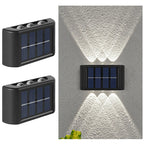 1pc 6-10 LEDs Solar Outdoor Wall Decorative Landscape Lighting Lights Fixtures Suitable For Courtyard Villa Fence Terrace Garden