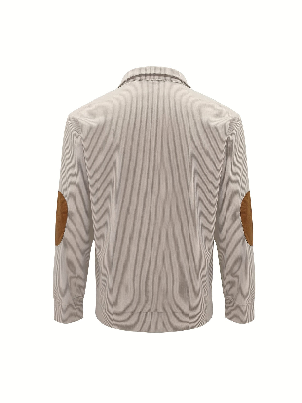 Men'S Casual Jacket for Autumn And Winter, Featuring a Loose Fit, Corduroy Fabric, Stand-Up Collar, Long Sleeves, And Button- Design.