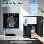 5 Gallon Hot and Cold Water Dispenser, Countertop Water Dispenser, Top Loading Hot & Cold Water Cooler Dispenser with 3 Temperature Settings, for Office, in The Desk Bedside Cabinet, Tea Table, Bar