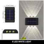 1pc 6-10 LEDs Solar Outdoor Wall Decorative Landscape Lighting Lights Fixtures Suitable For Courtyard Villa Fence Terrace Garden