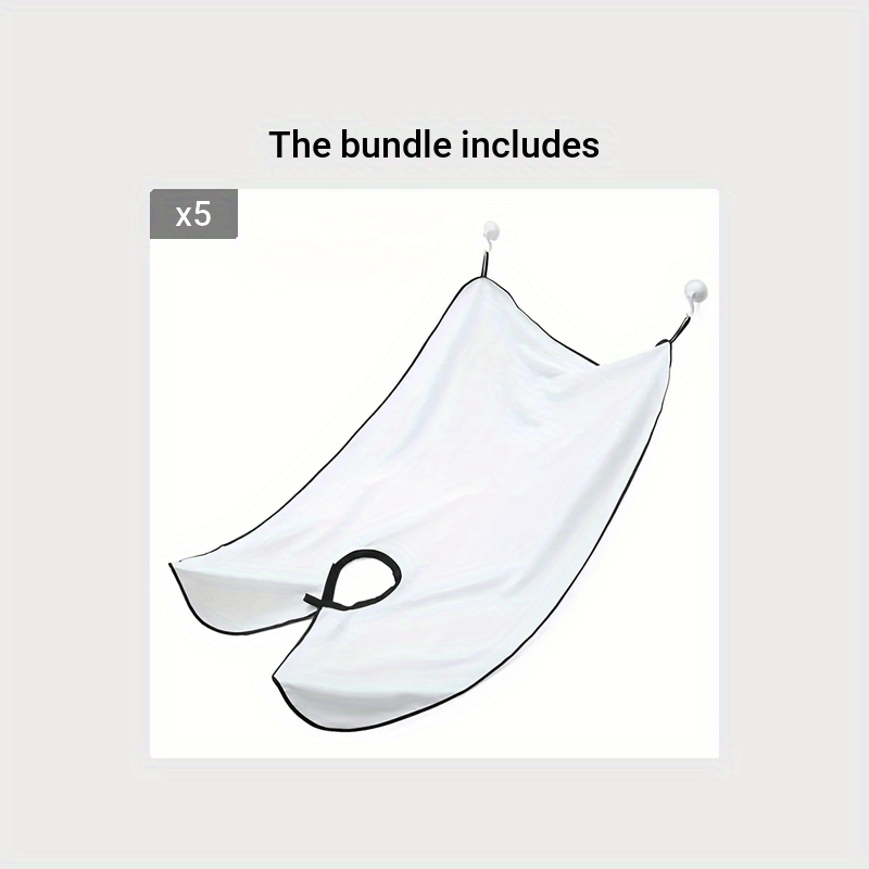 Beard Bib Apron For Men, Beard Trimming Catcher Bib For Shaving & Hair Clippings, Waterproof Non-Stick Hair Catcher Grooming Cloth With 2 Suction Cups