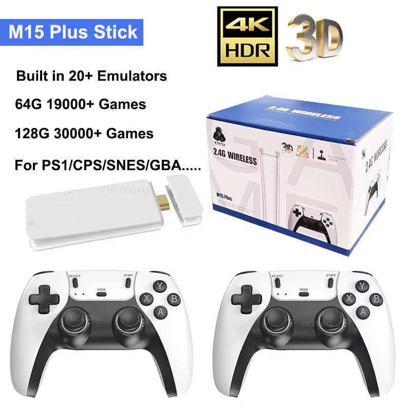 M15 plus Game Stick Pro Mini TV Handheld Game Classic Game Emulator HD Output Gaming Retro Consola for PS1