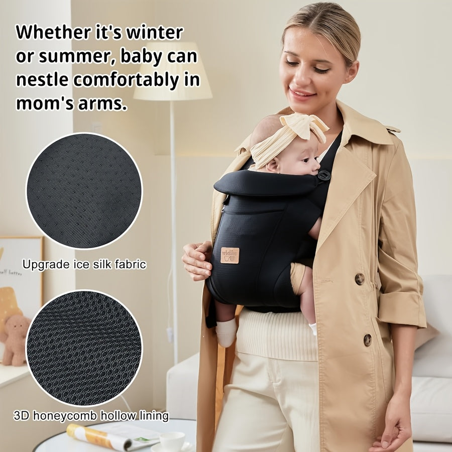Vrbabies New Ergonomic Baby Carrier Newborn Toddler Wrap Carrier Hands Free Baby Sitting Support Sling Breathable Perfect For Infants Chest Sling For Babies Gift